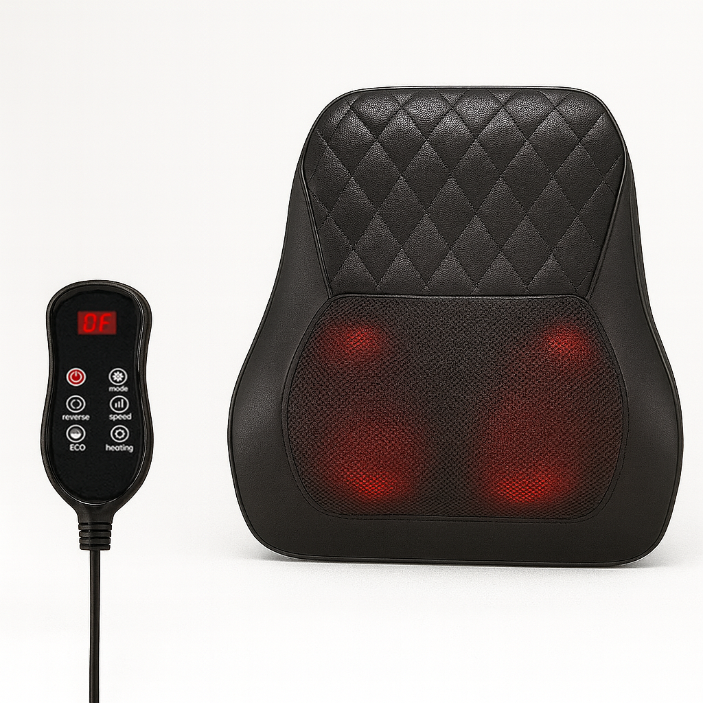 Shiatsu Tiefengewebsmassage, Rückenmassagegerät & Nackenmassagegerät mit Wärme – 3D Knetmassage für Muskelentspannung und schmerzlinderung, ideal für Nacken, Rücken & Beine