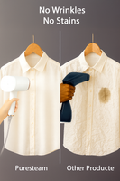 PureSteam™ Faltbarer 1000W Kleidungs-Dampfer – Schnellaufheizend, Faltbar & Stoffschonend